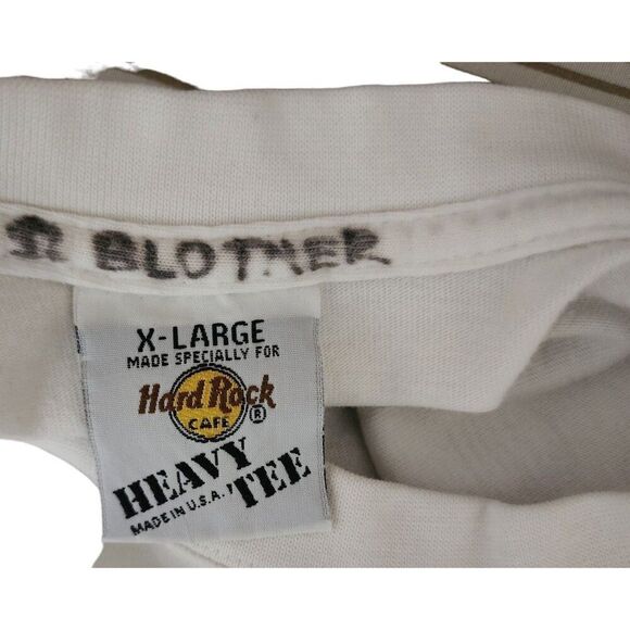 Vintage 80s Hard Rock Cafe Washington Save the Planet Mens Size XL White - Picture 6 of 7